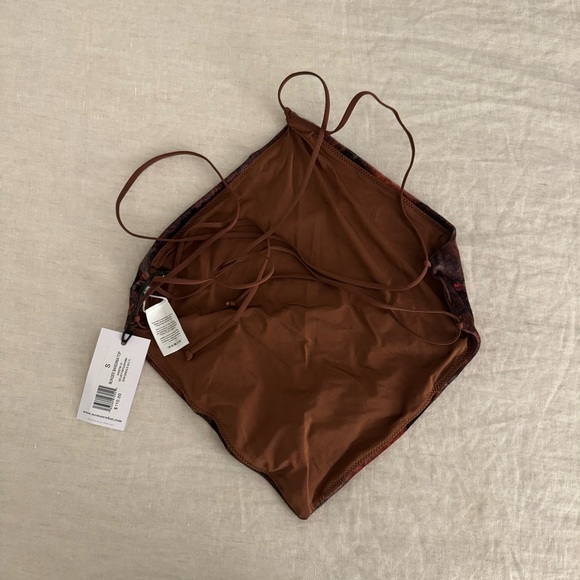NWT We Wore What Velvet Bikini Set in Saddle - Picture 5 of 11